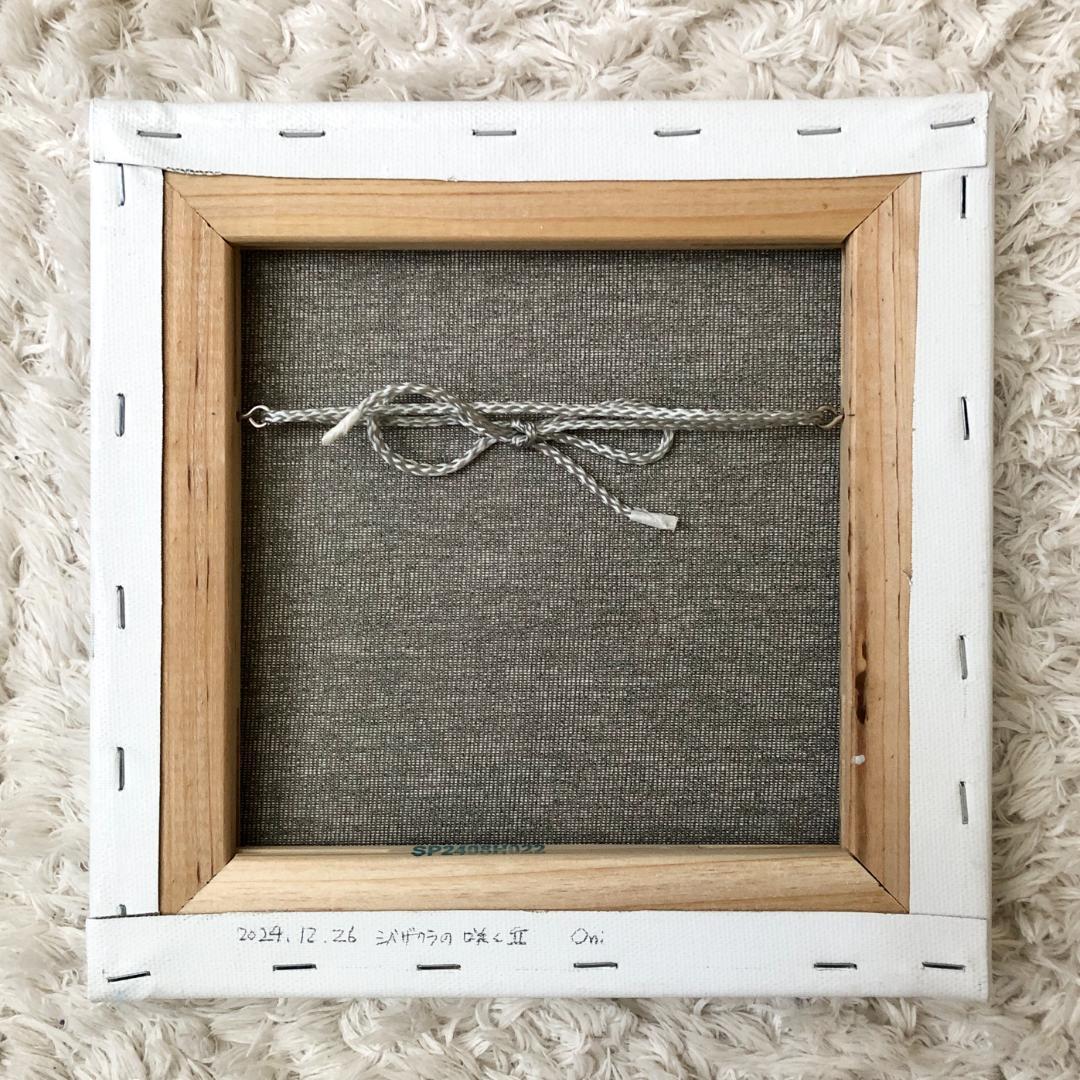 アクリル画　原画　「芝桜の咲く丘」　SSMサイズ　キャンバス