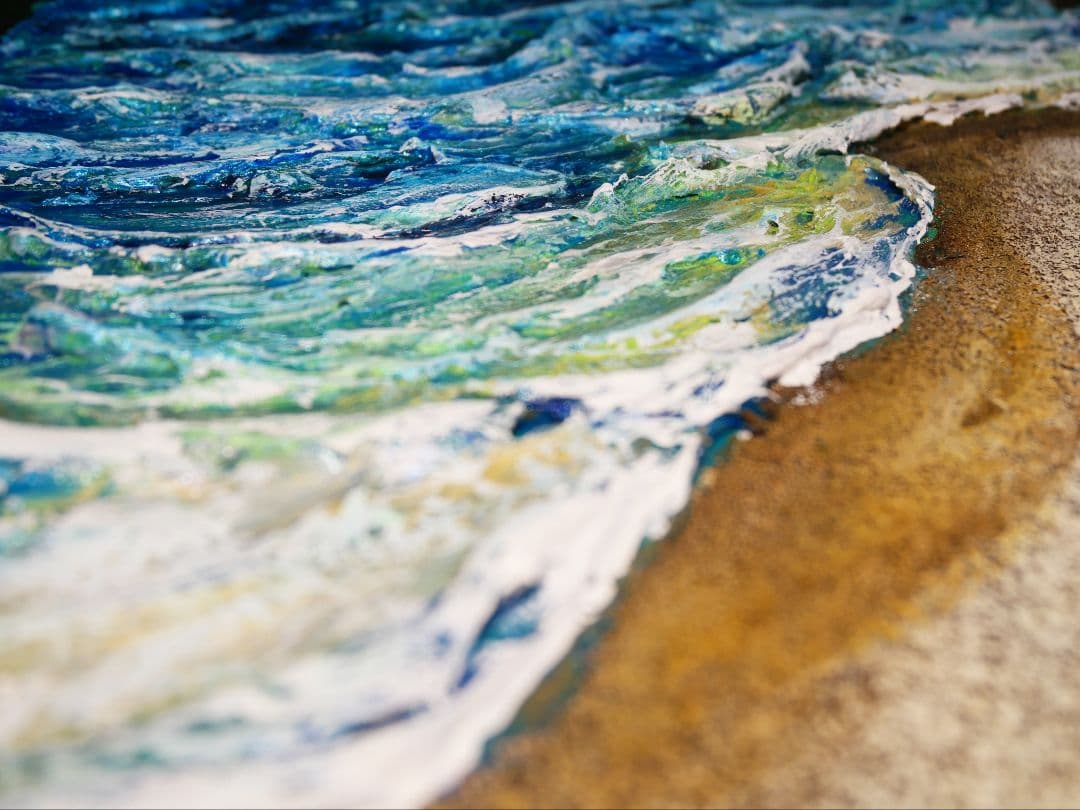 油絵 絵画 【海辺の砂浜】