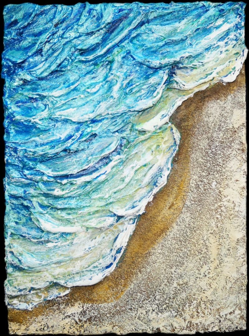 油絵 絵画 【海辺の砂浜】