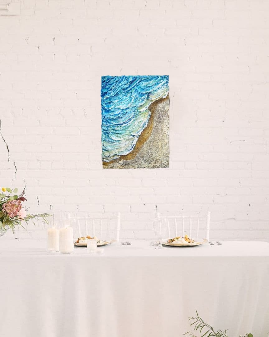 油絵 絵画 【海辺の砂浜】