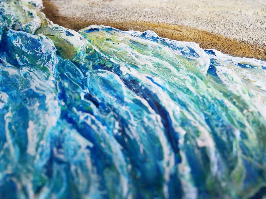 油絵 絵画 【海辺の砂浜】