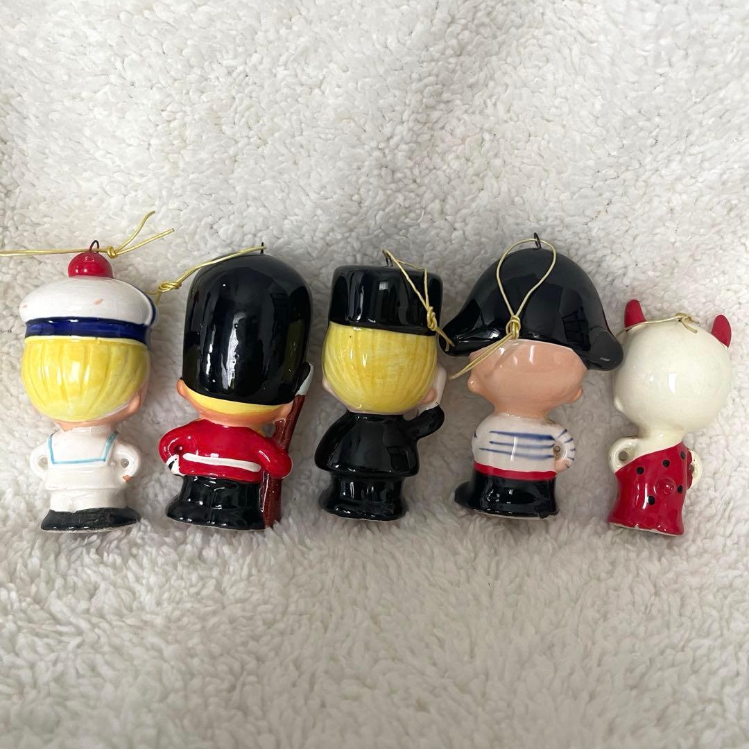 内藤ルネ　オーナメント　5点セット　オブジェ　フィギュア　昭和レトロ　RUNE