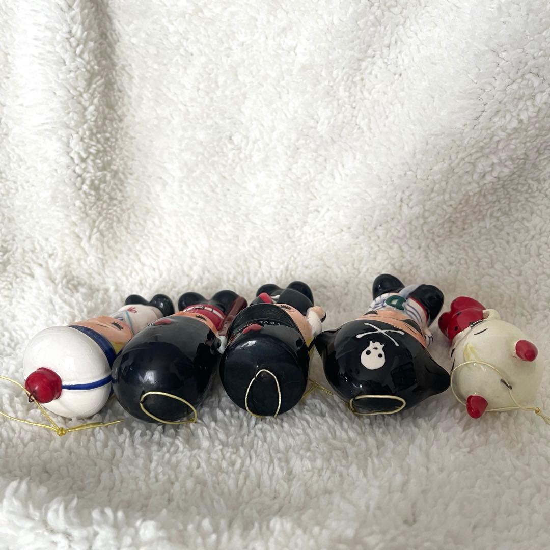 内藤ルネ　オーナメント　5点セット　オブジェ　フィギュア　昭和レトロ　RUNE