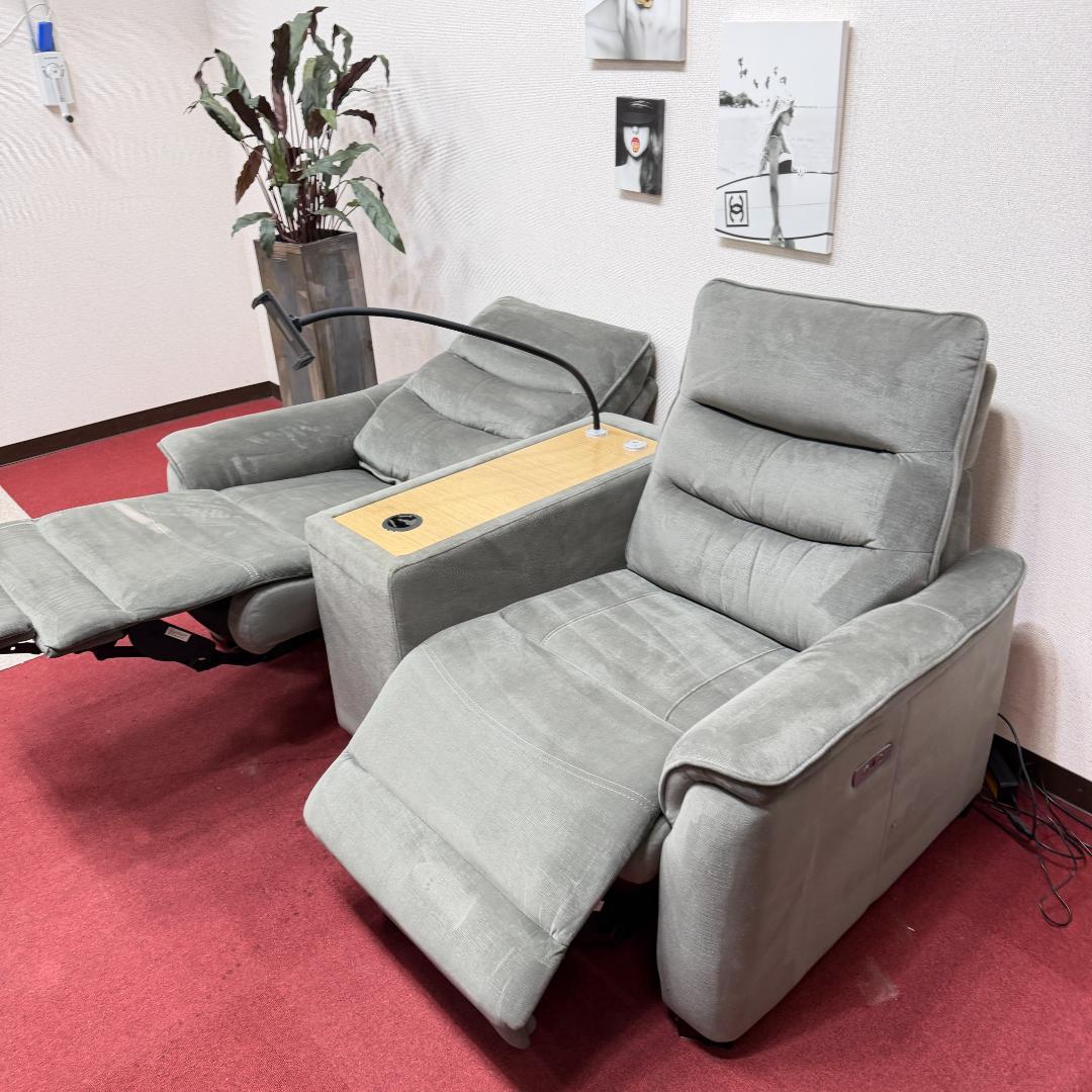 東京23区送料無料　美品ニトリ　2人用リクライニングソファー　洗浄/除菌済み