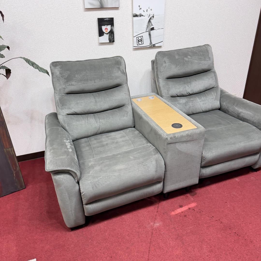 東京23区送料無料　美品ニトリ　2人用リクライニングソファー　洗浄/除菌済み