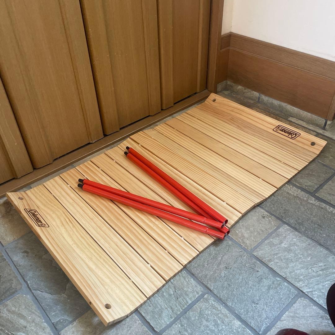【最終値下げ】coleman ウッドロールテーブル
