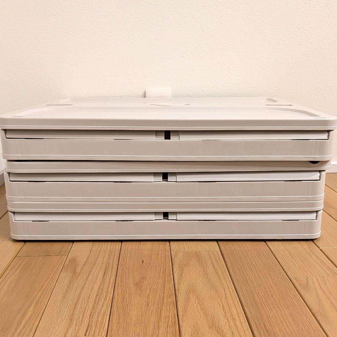 折りたたみ収納ボックス コンテナボックス キャスター付き大容量 ホワイト 3個