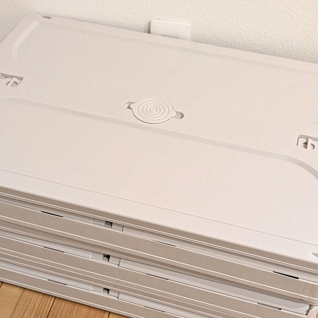 折りたたみ収納ボックス コンテナボックス キャスター付き大容量 ホワイト 3個