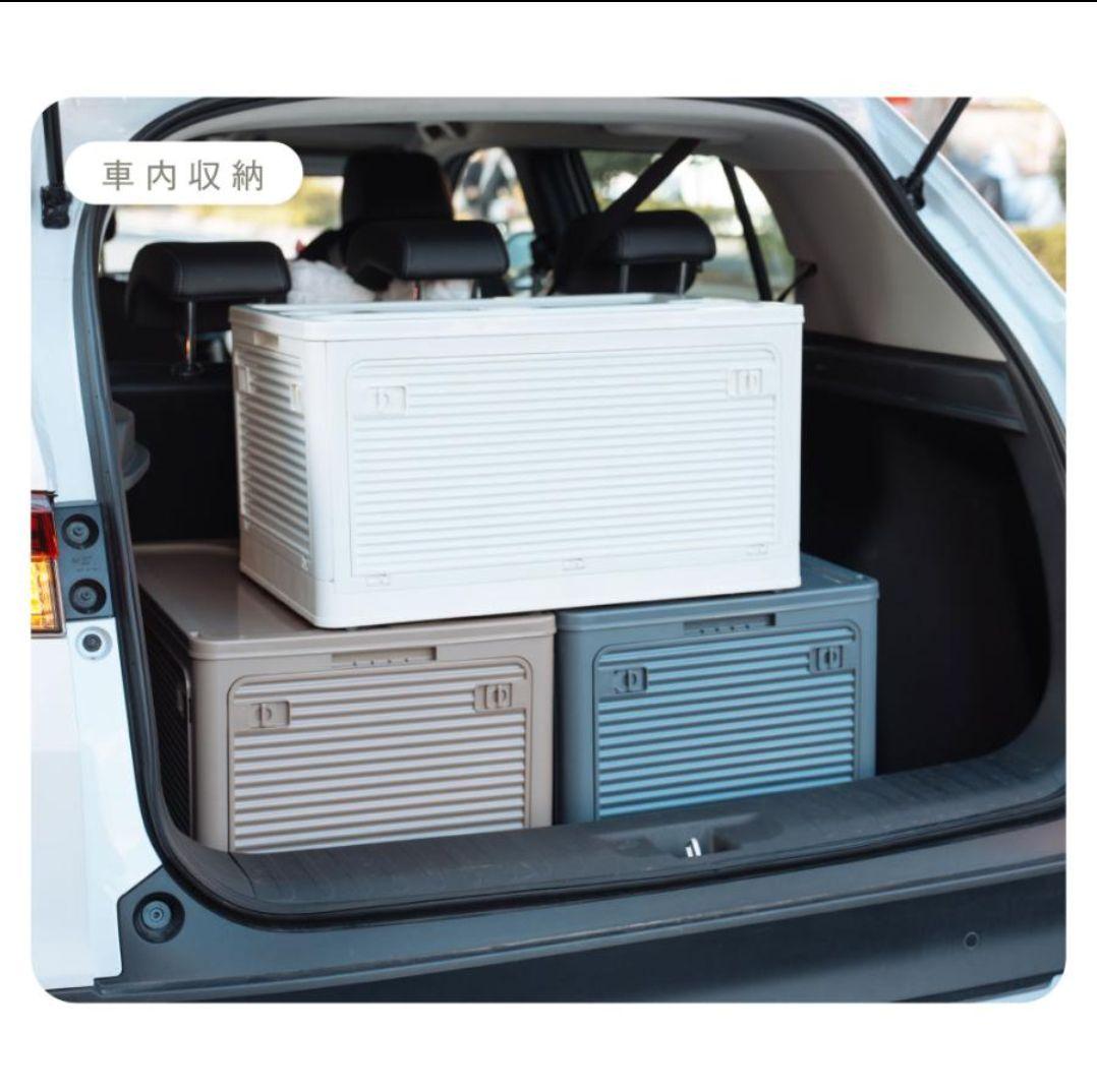 折りたたみ収納ボックス コンテナボックス キャスター付き大容量 ホワイト 3個