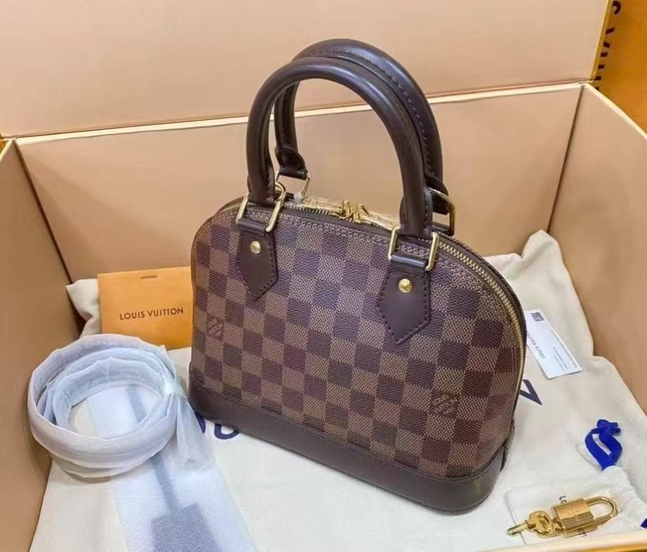 美品 ダミエ ハンドバッグ チェッカー柄ショルダーバッグ