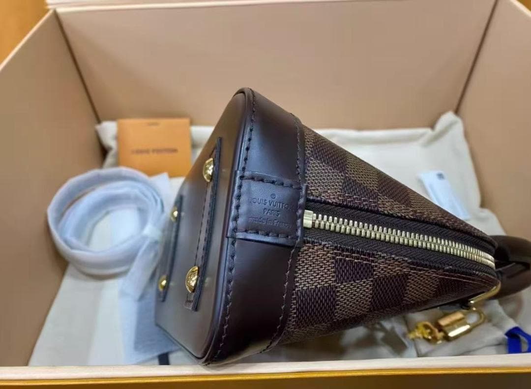 美品 ダミエ ハンドバッグ チェッカー柄ショルダーバッグ