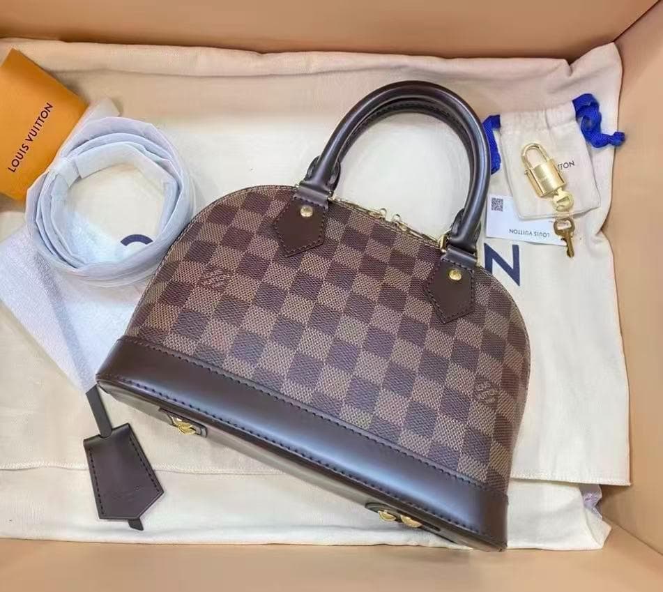 美品 ダミエ ハンドバッグ チェッカー柄ショルダーバッグ