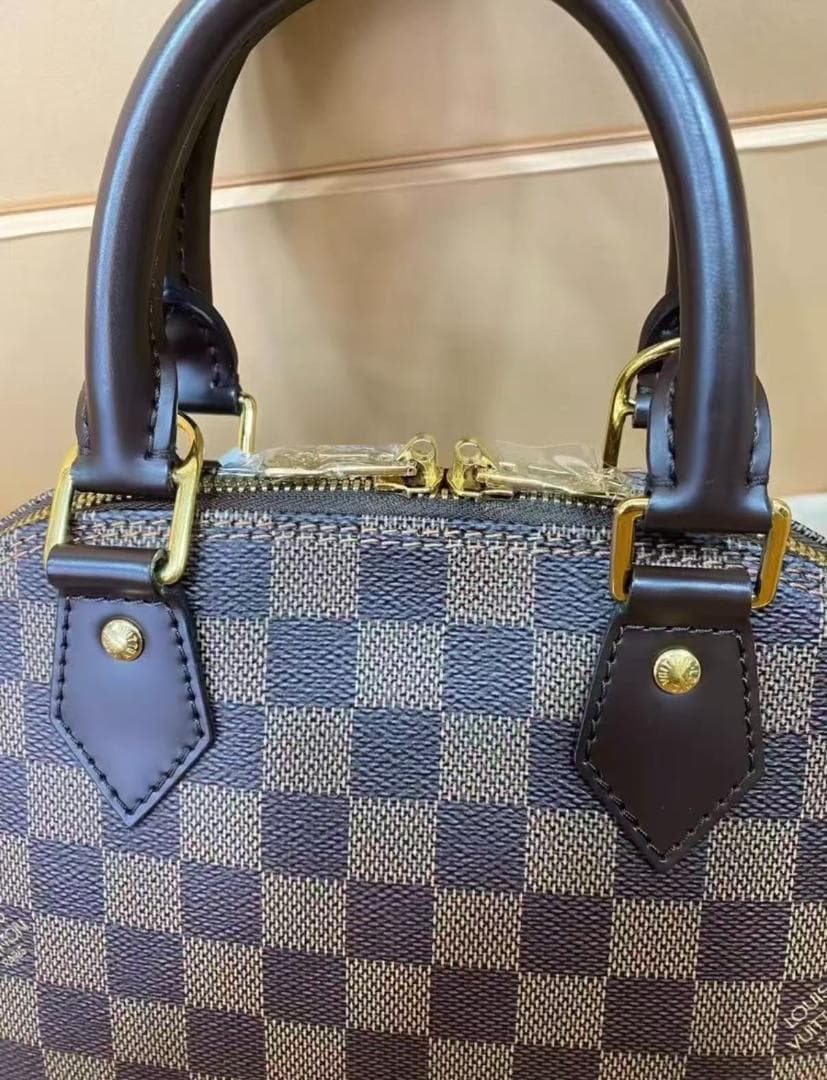 美品 ダミエ ハンドバッグ チェッカー柄ショルダーバッグ