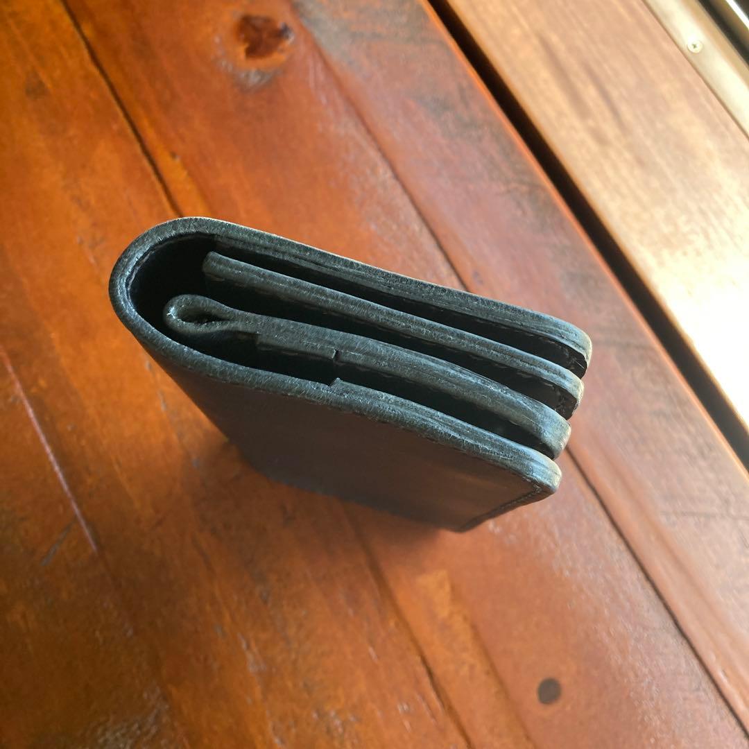 本革　財布　オールレザー　手縫い　レザークラフト ハンドメイド　長財布　黒色