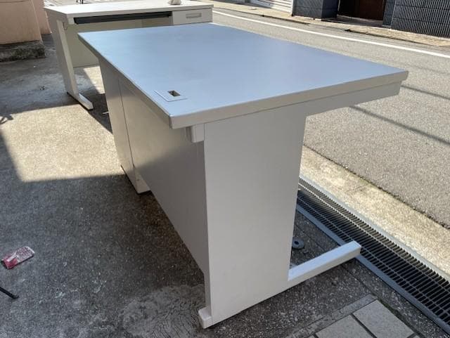 ホワイト L字型デスク 引き出し3つ