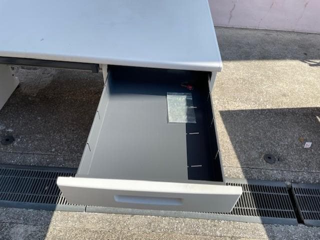 ホワイト L字型デスク 引き出し3つ