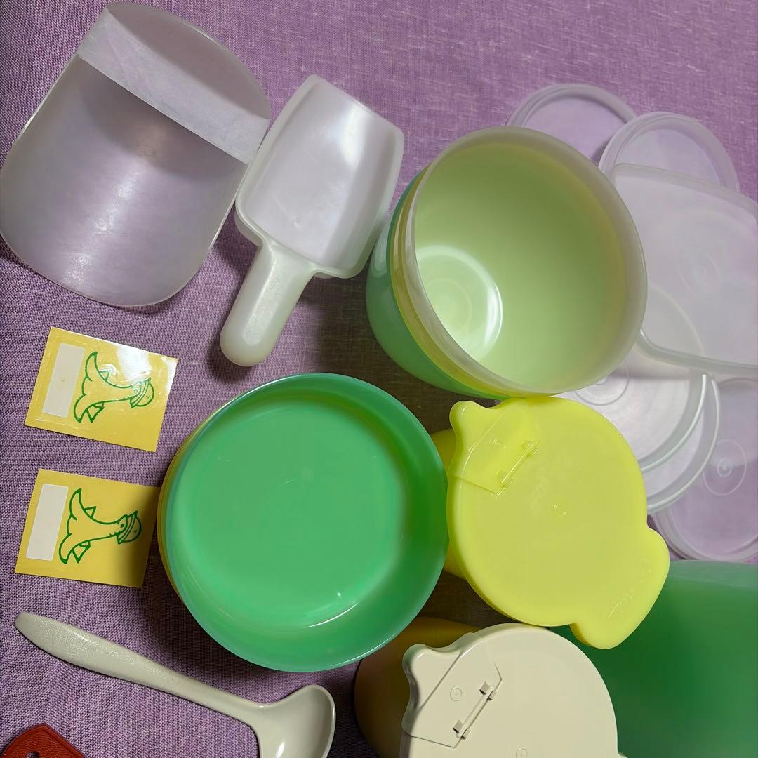 カラフル食品保存容器セット　19ヶ＋シール2枚