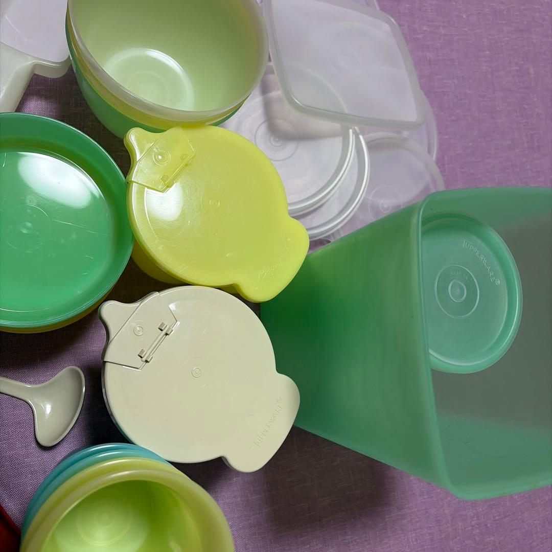 カラフル食品保存容器セット　19ヶ＋シール2枚