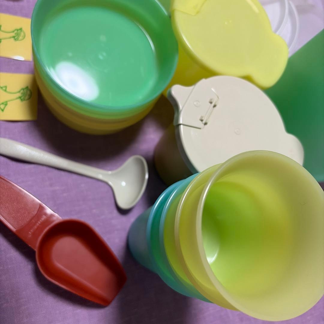 カラフル食品保存容器セット　19ヶ＋シール2枚