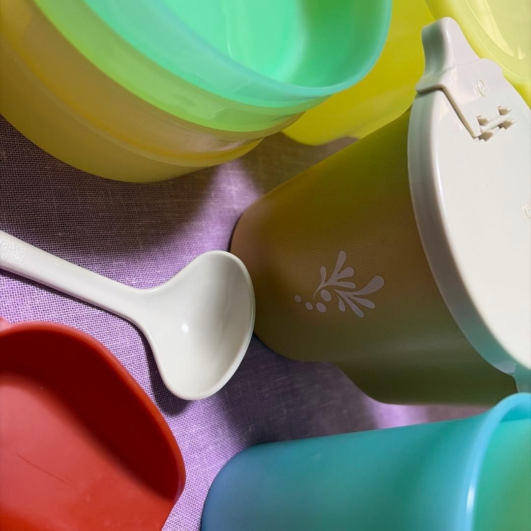 カラフル食品保存容器セット　19ヶ＋シール2枚