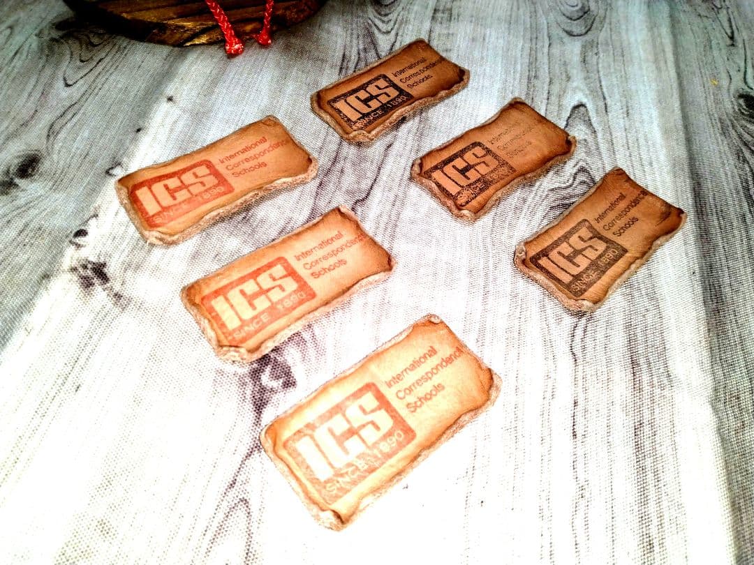 risée様確認用　訳ありvintage風アメリカン　オリジナル革タグ6枚セット