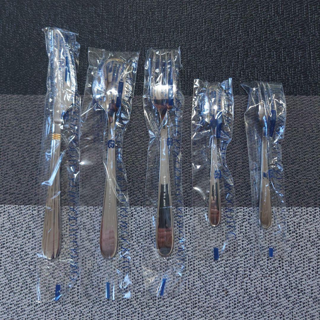 M⑩ラッキーウッド　サントラル金彩　カトラリーセット（25本:5種✕5本）