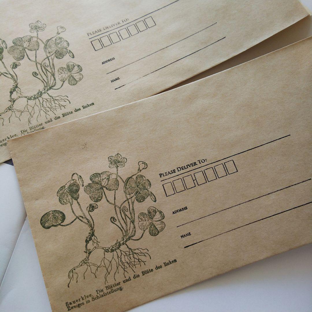 ドイツ製輸入ラバースタンプ マウント済 『大きめスタンプ/植物画/カタバミ』