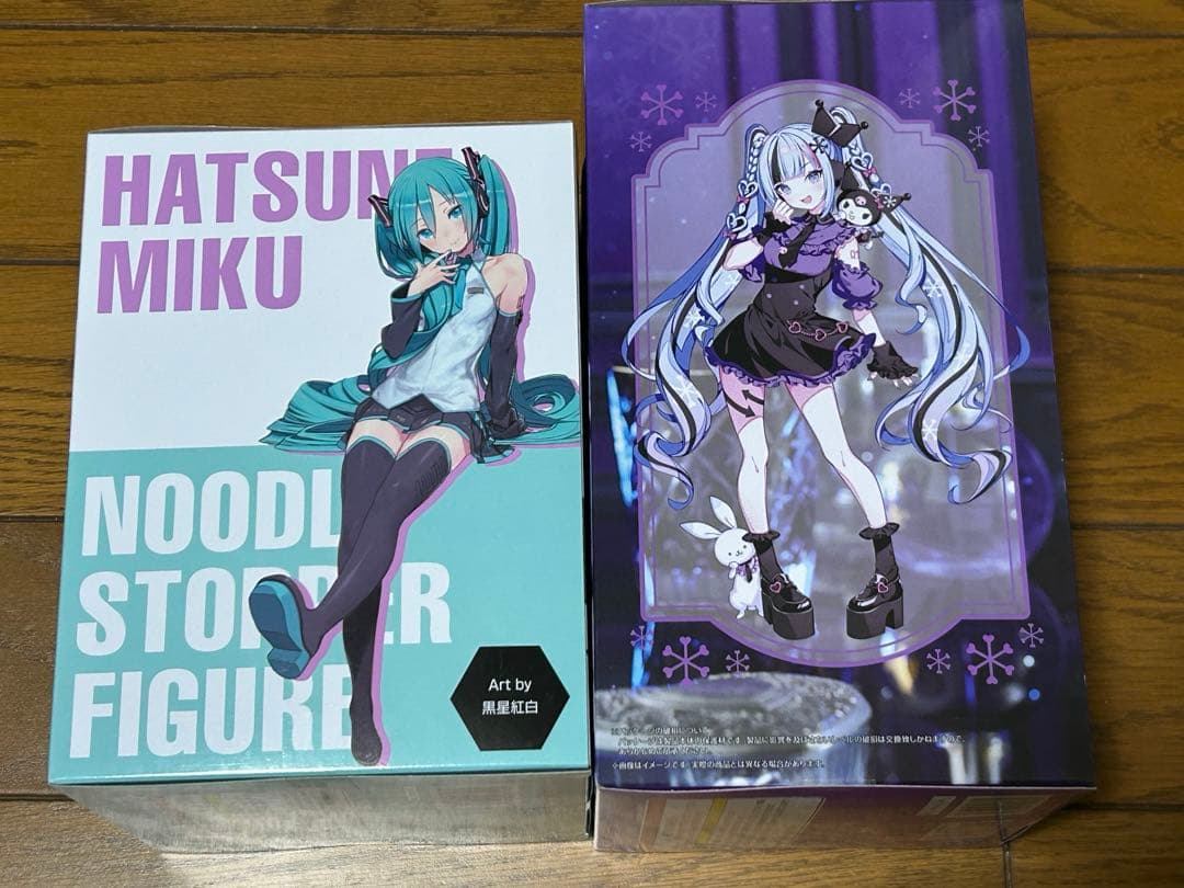 初音ミク ぬーどるストッパー フィギュア 黒星紅白 雪ミク×クロミ