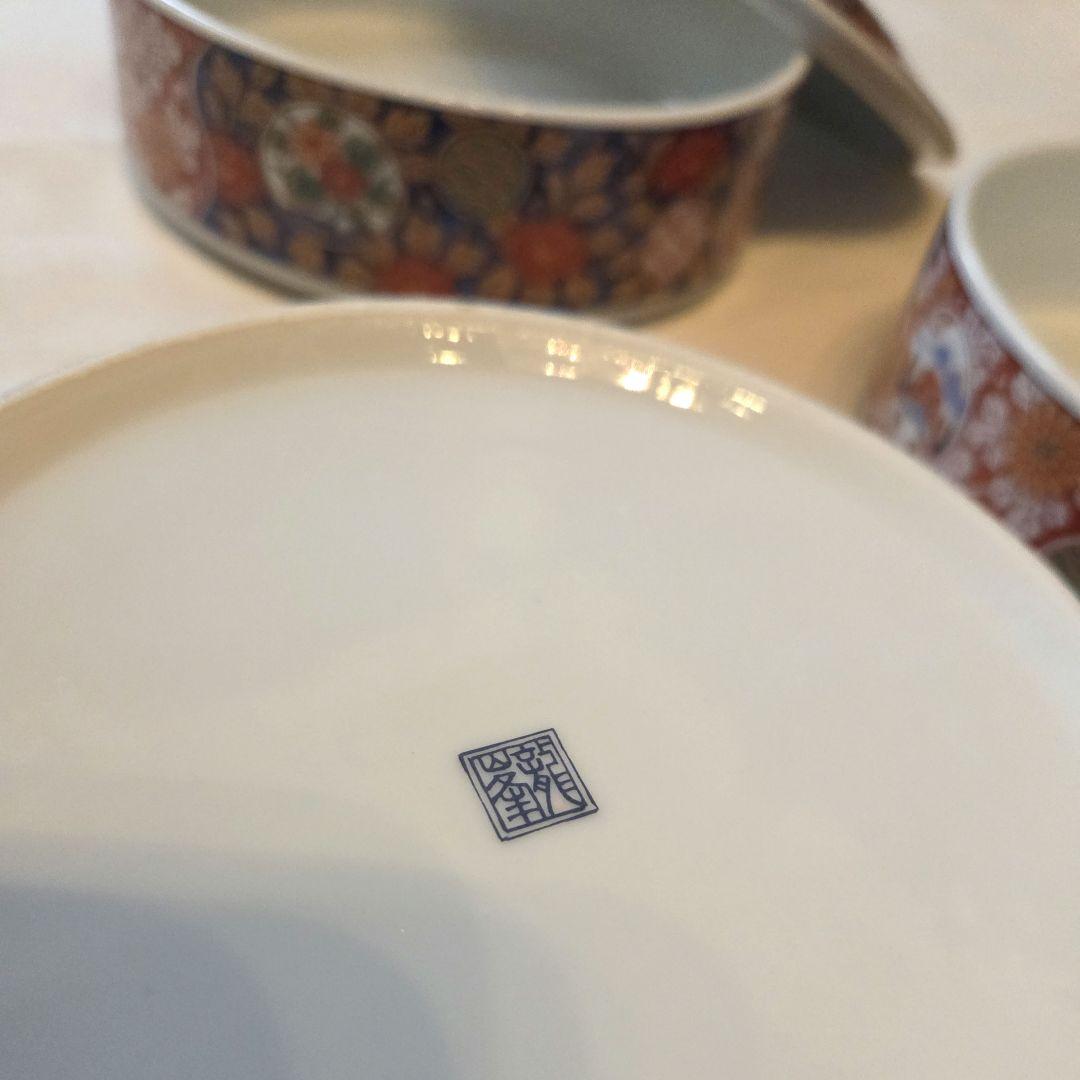 【美品】 龍峰窯 錦彩古伊万里 三段重 陶器製 木箱付き