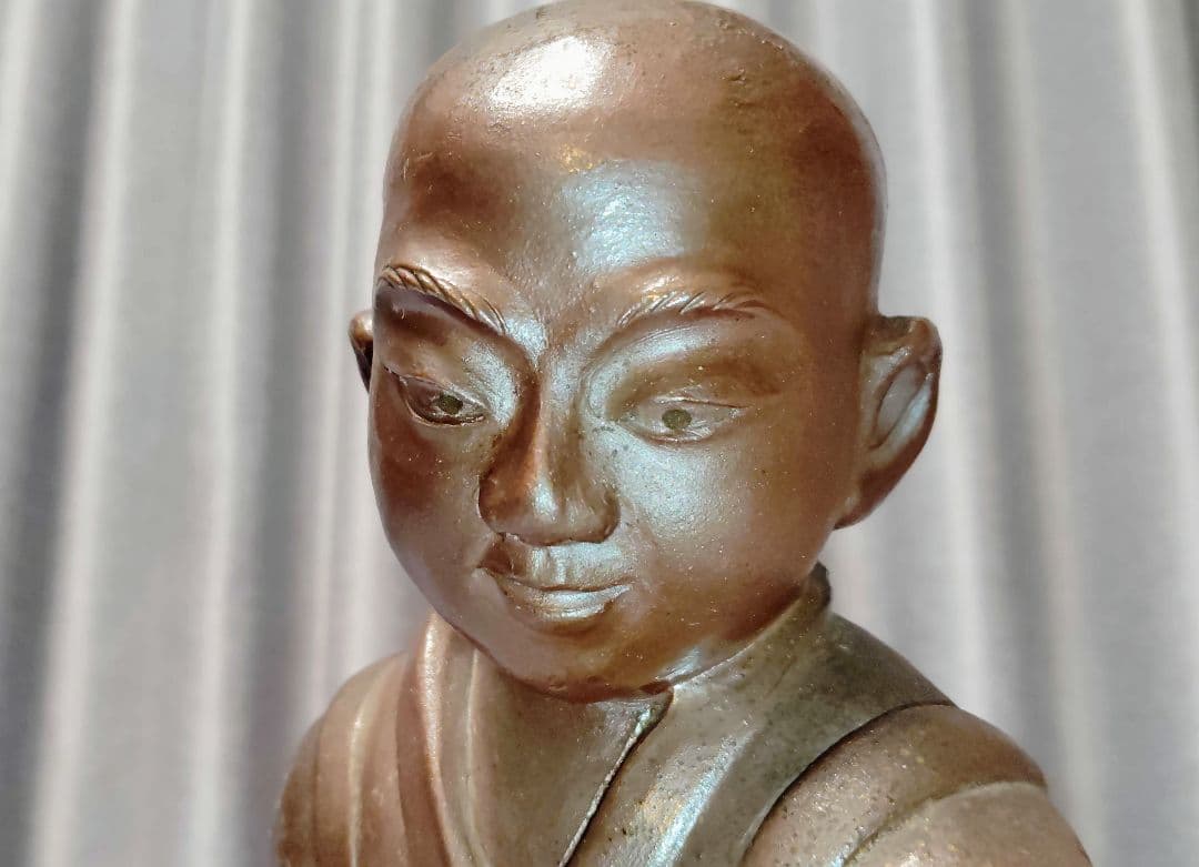 水墨画・雪舟「涙で鼠を描く」日本六古窯・備前焼■岡山県総社市宝福寺■作家物、陶印