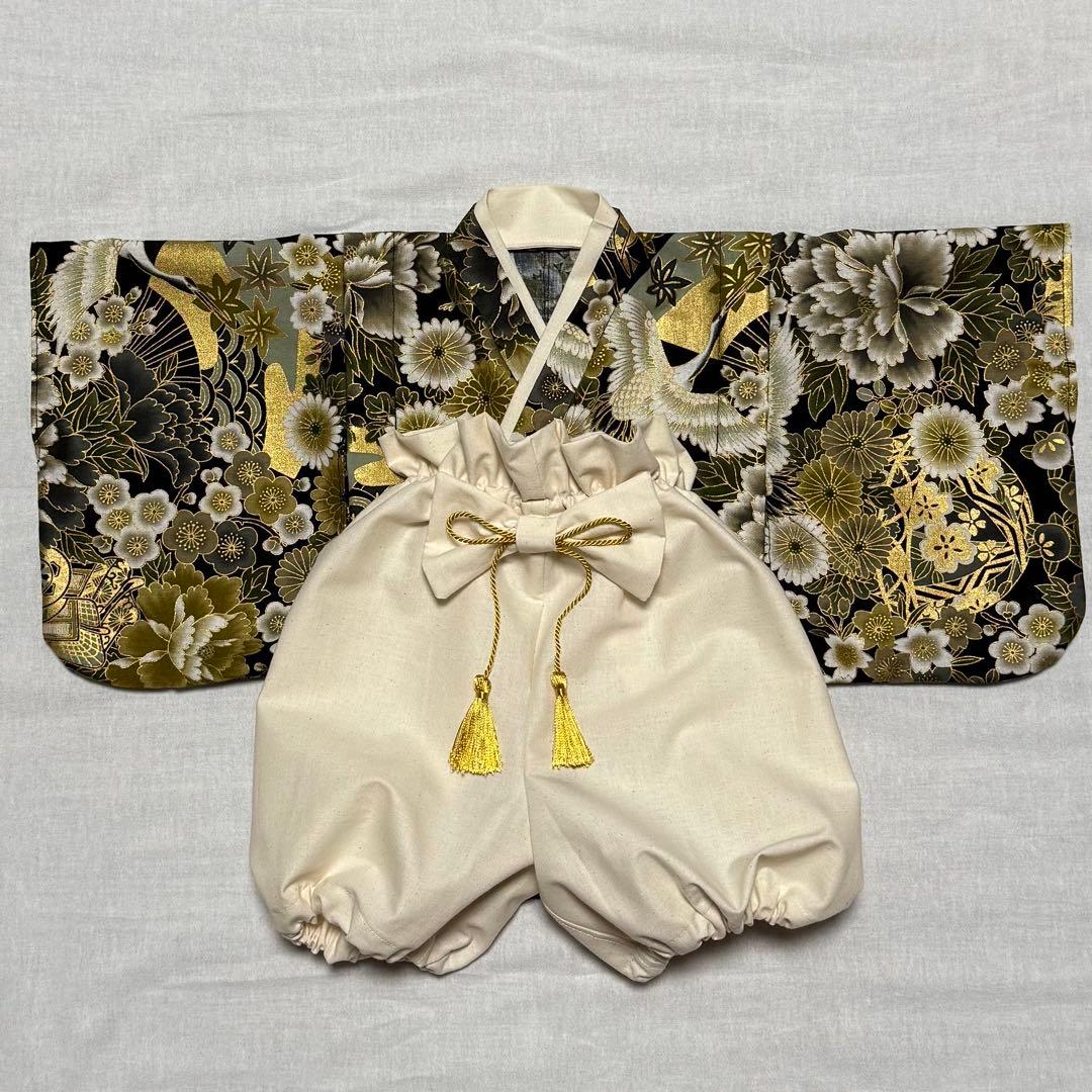 ベビー袴 お食い初め　100日祝い　初節句 こどもの日　ひな祭り　男の子　　和柄