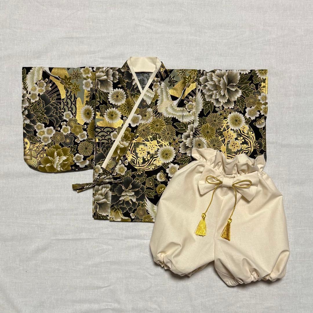 ベビー袴 お食い初め　100日祝い　初節句 こどもの日　ひな祭り　男の子　　和柄
