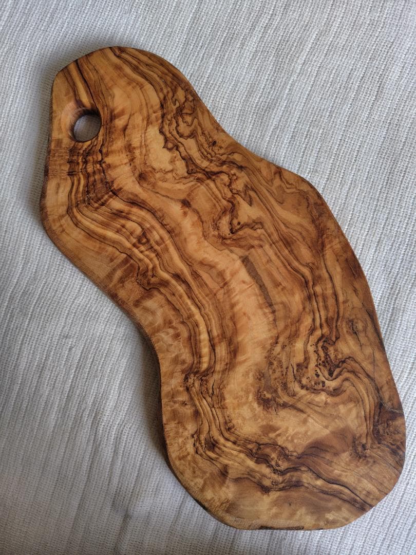 一点物 美木目 オリーブウッド カッティングボード 約35cm イタリア製