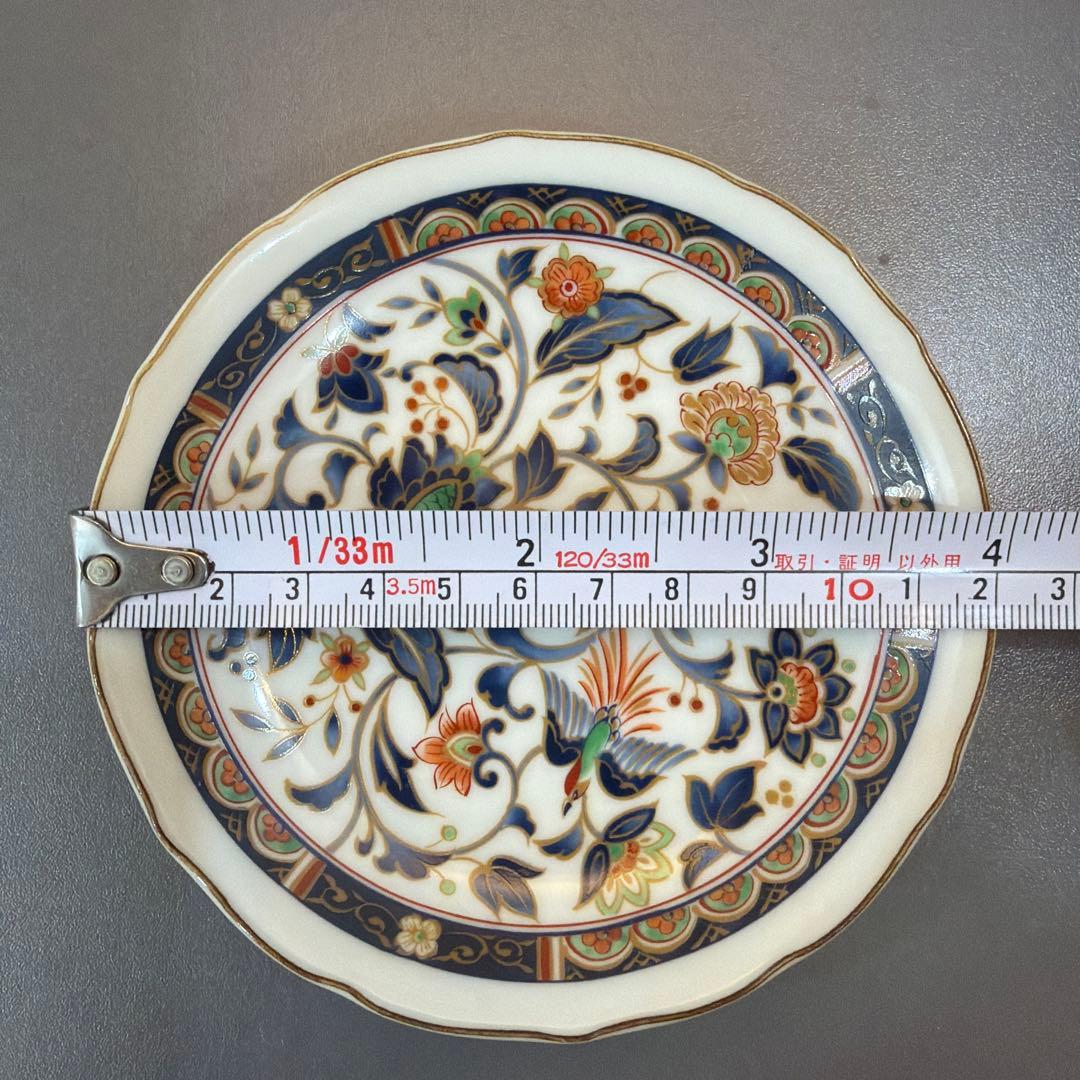 有田焼 丸喜陶苑 大皿1枚 小皿5枚セット 色絵 染錦花鳥 古伊万里 取り皿