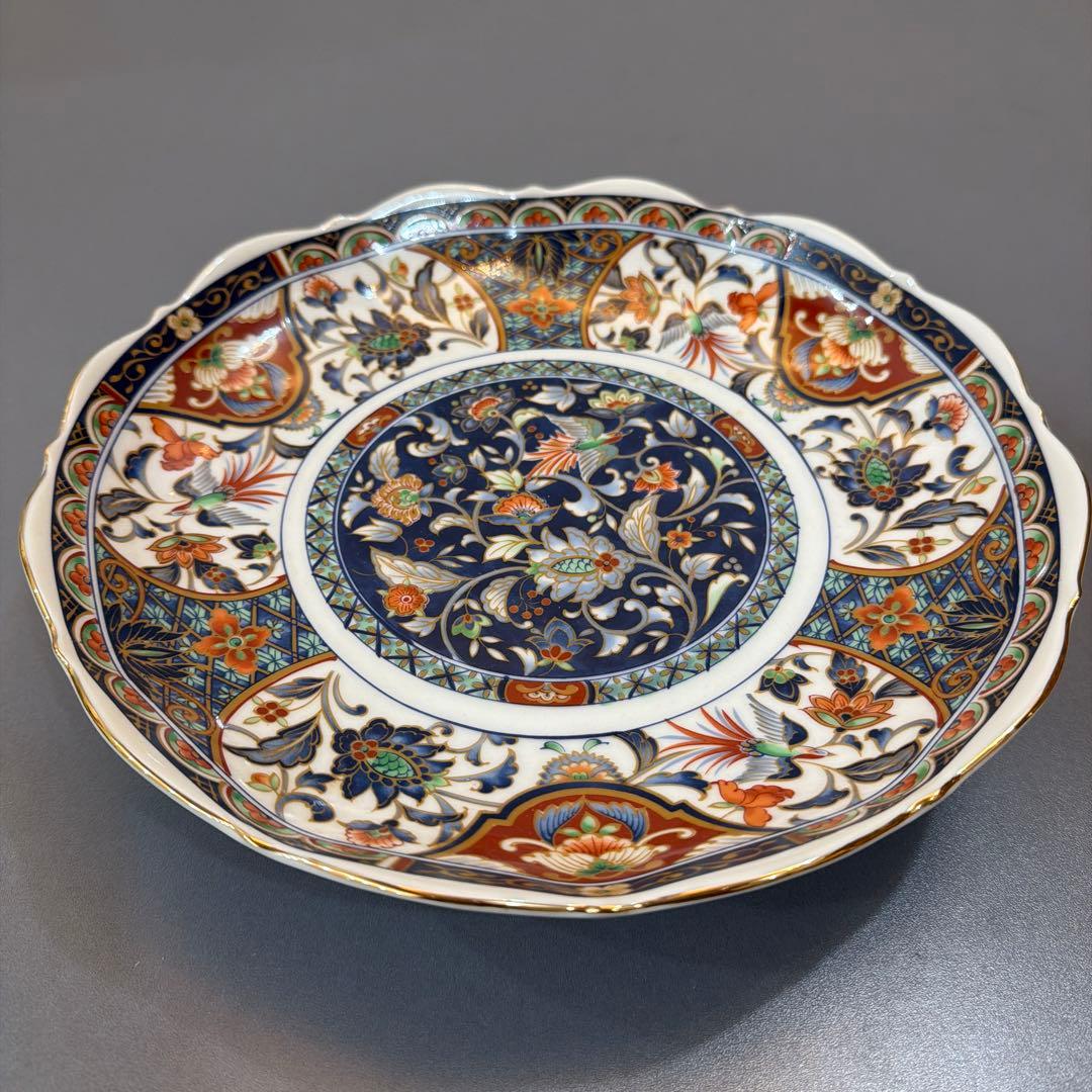 有田焼 丸喜陶苑 大皿1枚 小皿5枚セット 色絵 染錦花鳥 古伊万里 取り皿