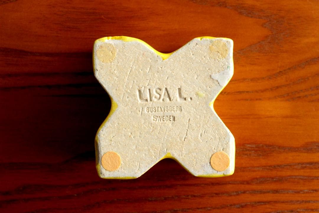 Lisa Larson リサラーソン キャンドルスタンド 黄色