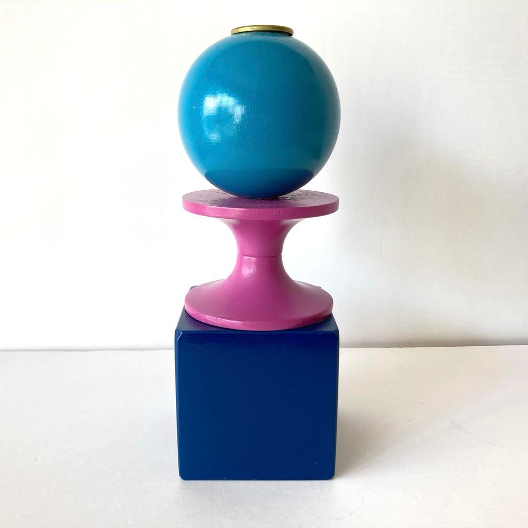 【希少】リサラーソン 木製 キャンドルホルダー パープル