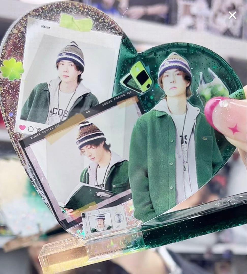 新作 王一博 Lサイズ　デザインハート　レジンスタンド❣️4点セット❣️確認用❣️