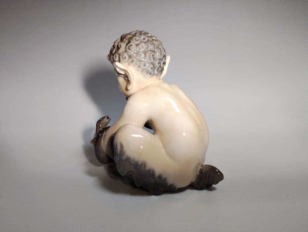 ★欠けなし超美品★ロイヤルコペンハーゲン フィギュリン ファウヌス　牧羊神とヘビ