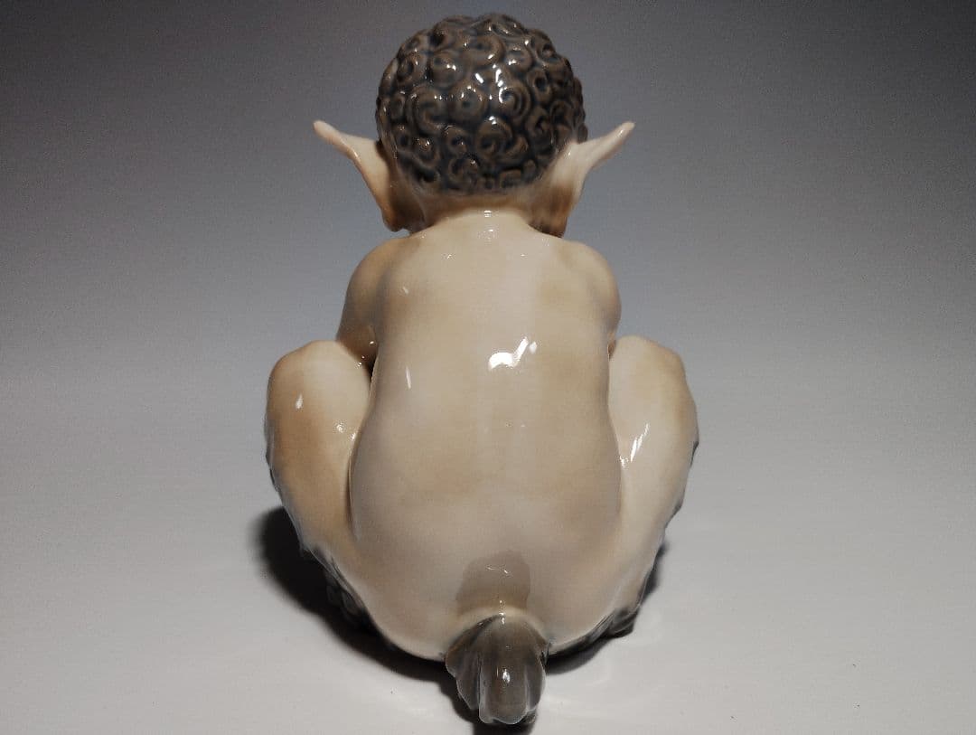 ★欠けなし超美品★ロイヤルコペンハーゲン フィギュリン ファウヌス　牧羊神とヘビ