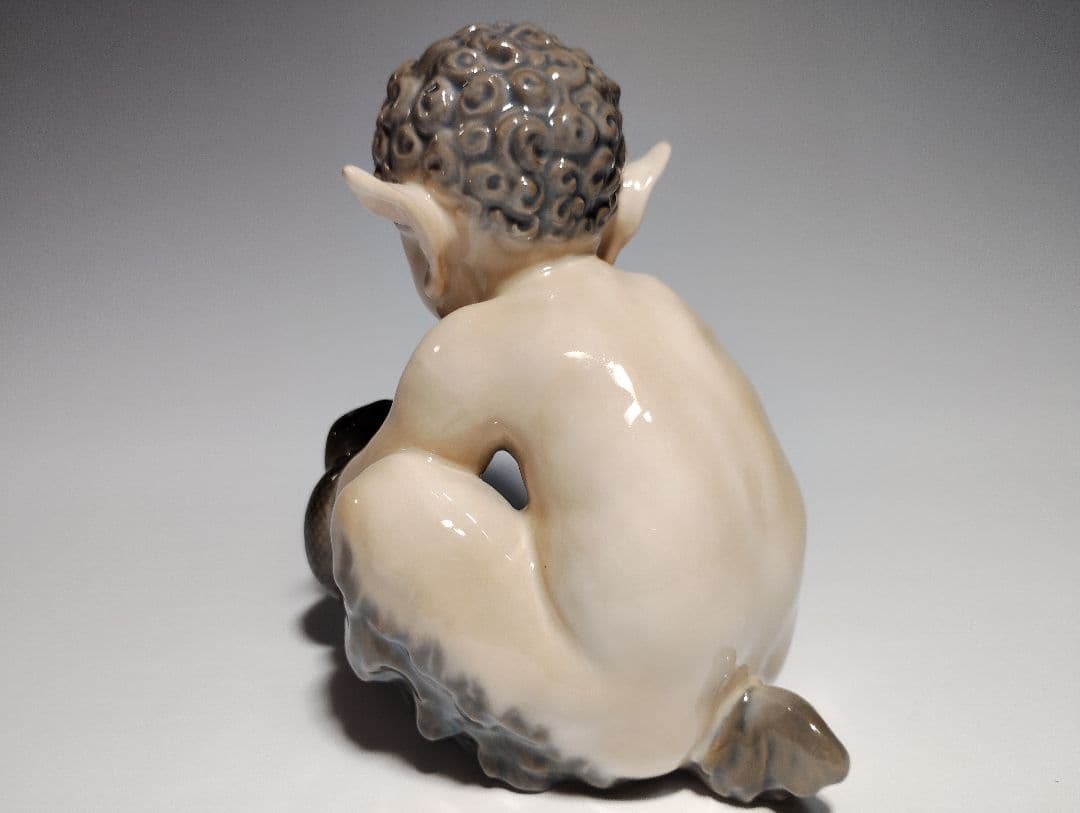 ★欠けなし超美品★ロイヤルコペンハーゲン フィギュリン ファウヌス　牧羊神とヘビ