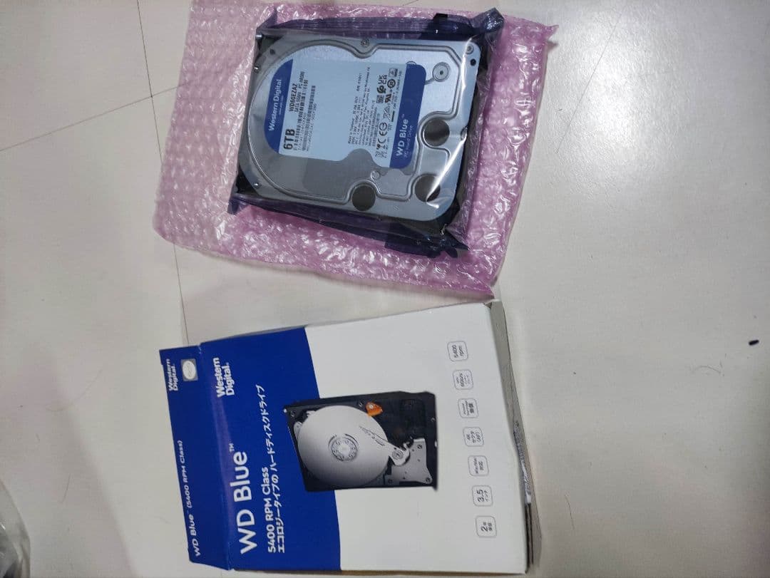 6TB WD Blue 5400RPM HDD 3.5インチ