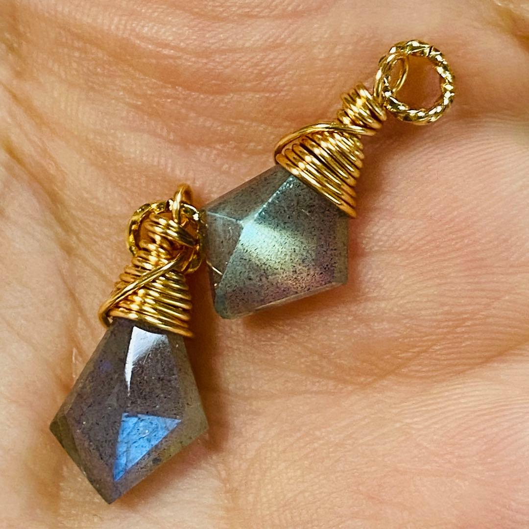 ラブラドライトのチャーム♡ C-956