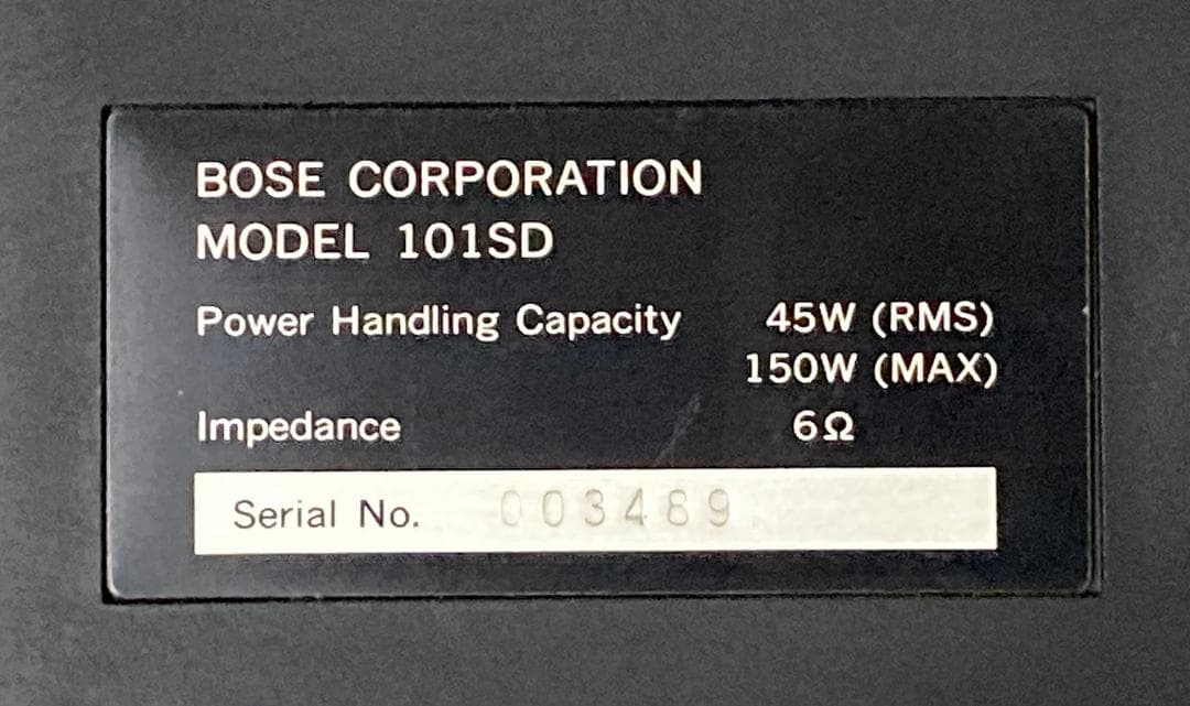 希少品‼　BOSE 101SD ペア　動作品（シリアル連番）