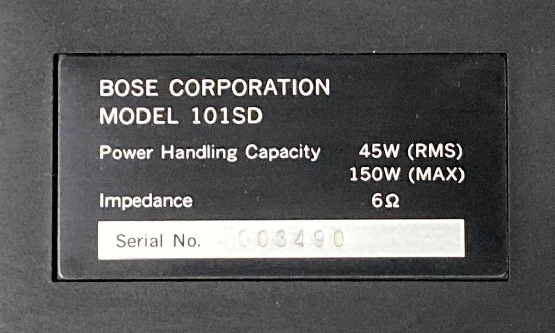 希少品‼　BOSE 101SD ペア　動作品（シリアル連番）