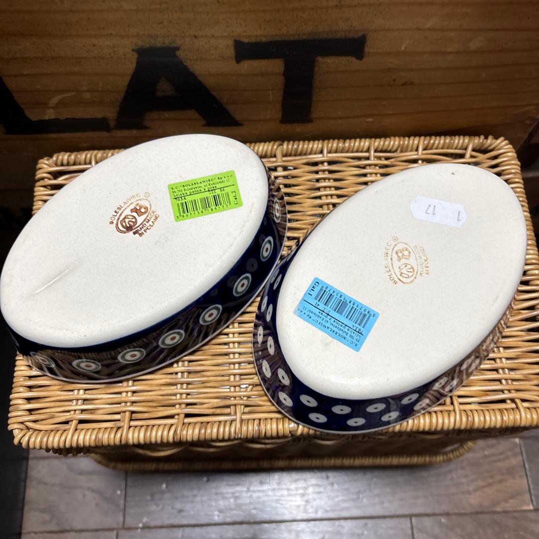新品⭐︎BOLESLAWIEC オーバル皿　2個