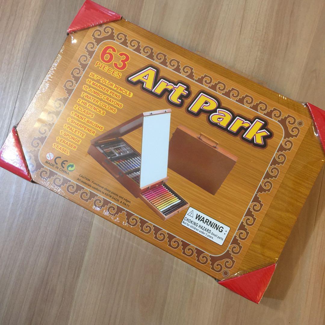 高級 画材 セット 絵の具 マジック ペン 色鉛筆 三段セット