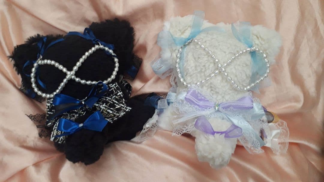 ཐིཋྀ様　ぬい服　ふわふわねこみみ着ぐるみおすわりにじぬいともぬいにとたん