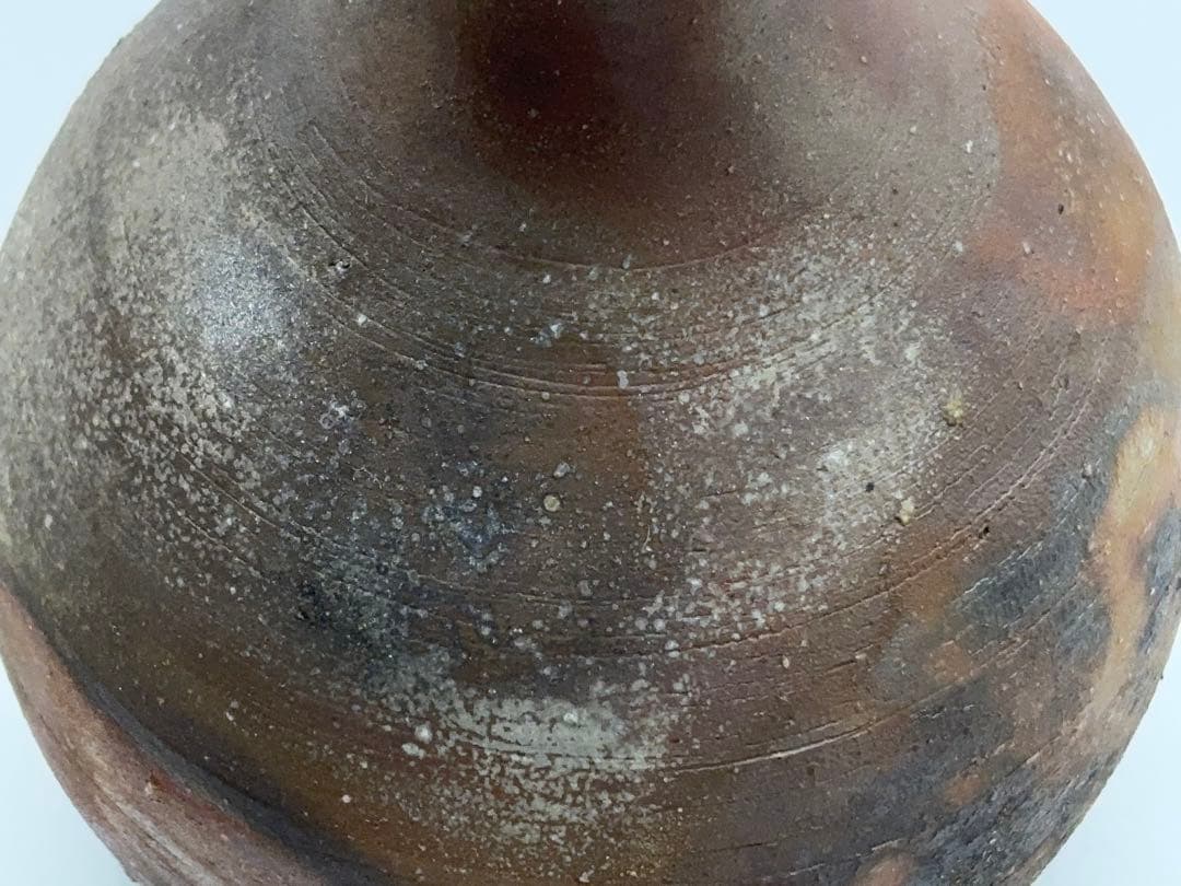 人間国宝 藤原雄 作 備前 徳利 共箱 陶芸 -447-