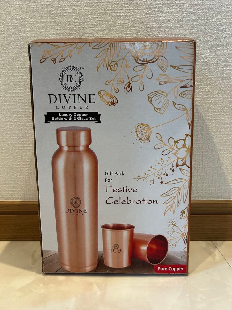 DIVINE COPPER 銅製ボトルとコップ2個セット